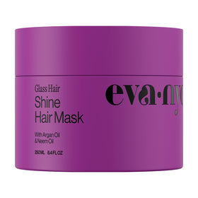 EVA·NYC front jar anti-frizz mask showing packaging and benefit of shine