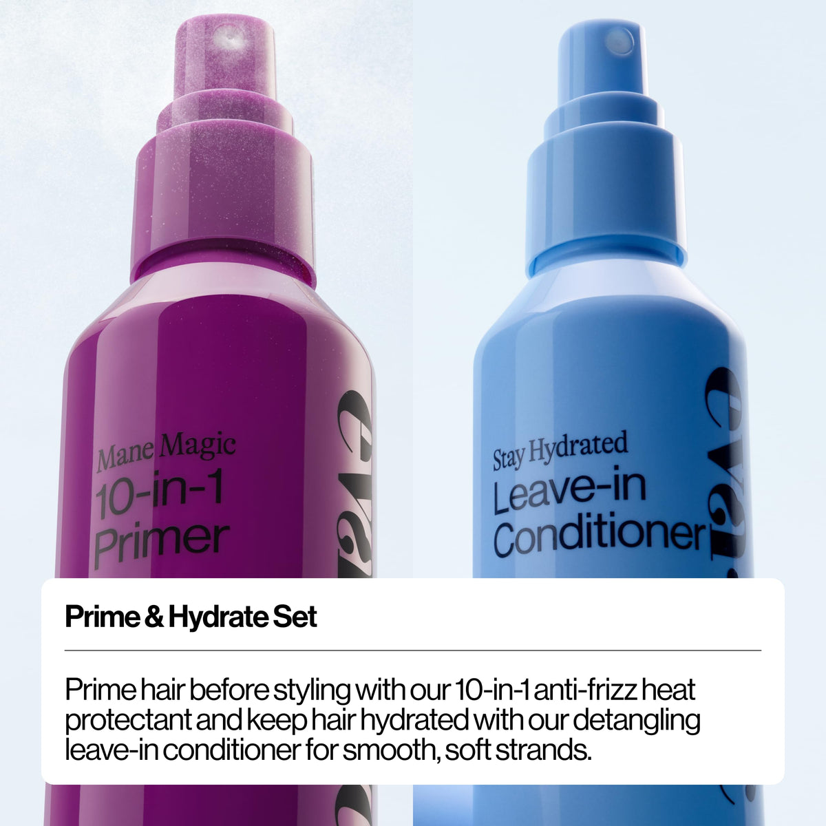 EVA·NYC Mane Magic spray nozzle close-up showing precise mist for protection