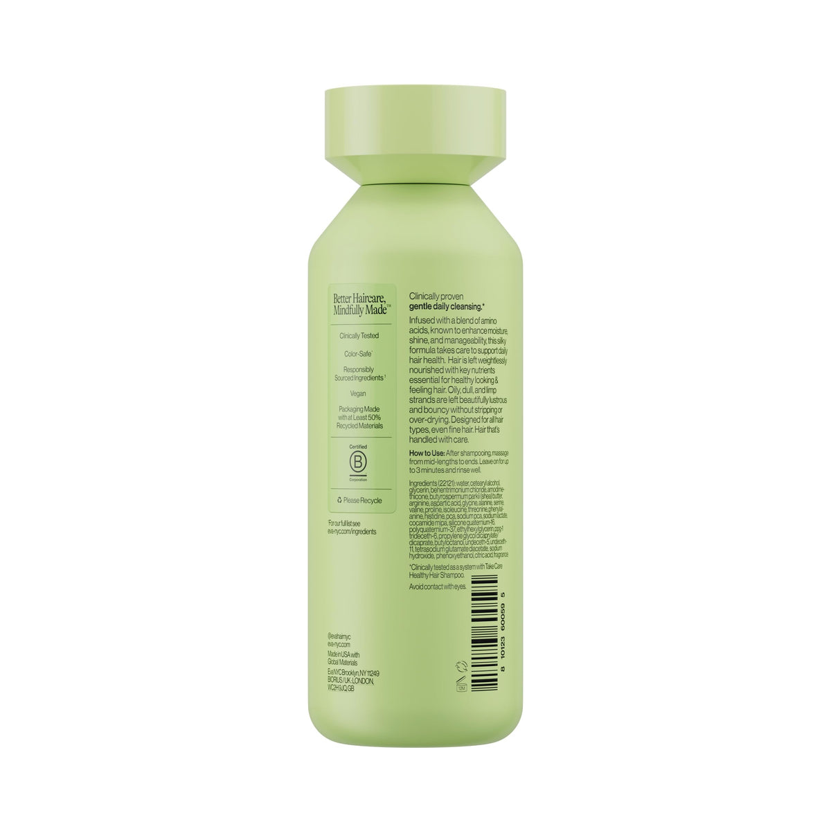 EVA·NYC creamy cleansing conditioner texture demonstrating easy detangling