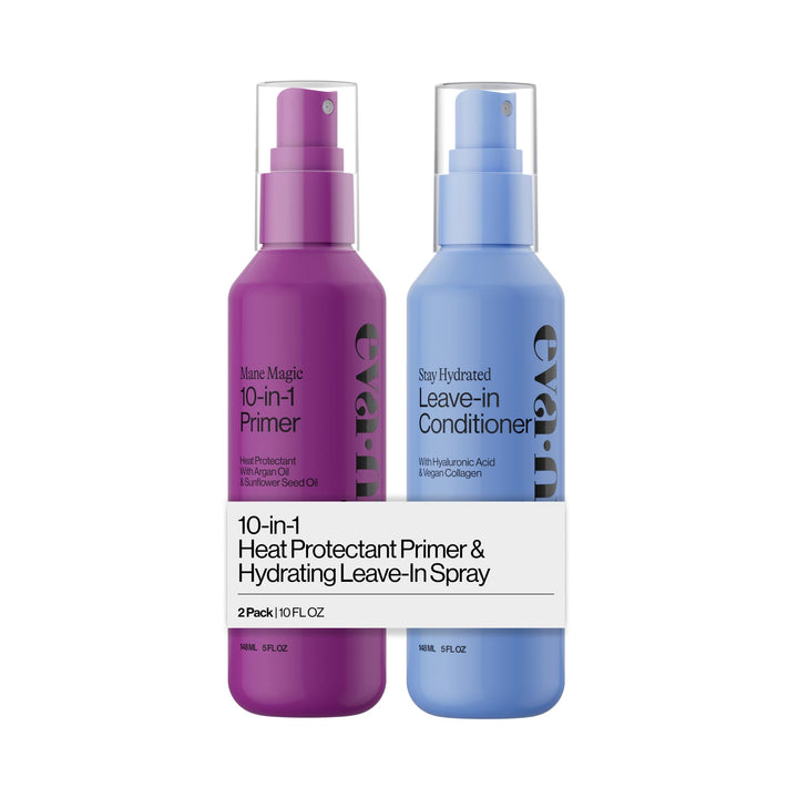 EVA·NYC front packaging showcasing the two-spray gift set and benefits