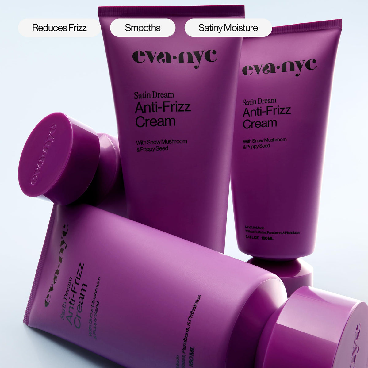 EVA·NYC tube in hand showing 5.4 fl oz size for lasting use