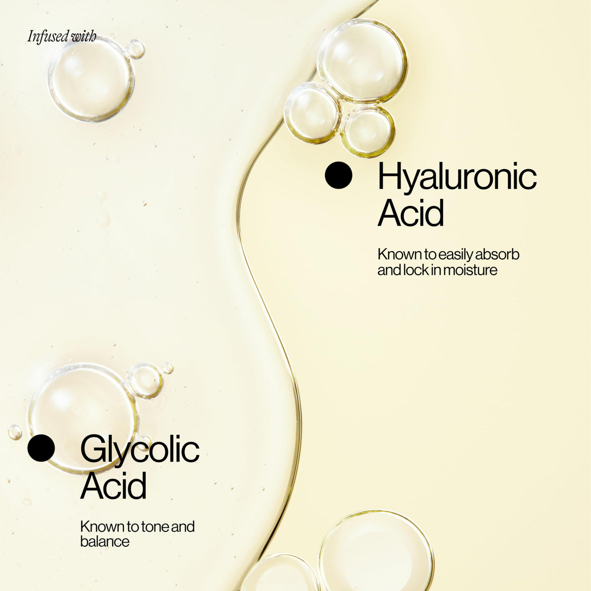 EVA·NYC clear serum texture on fingertip showing lightweight absorption