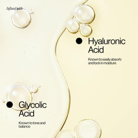 EVA·NYC clear serum texture on fingertip showing lightweight absorption