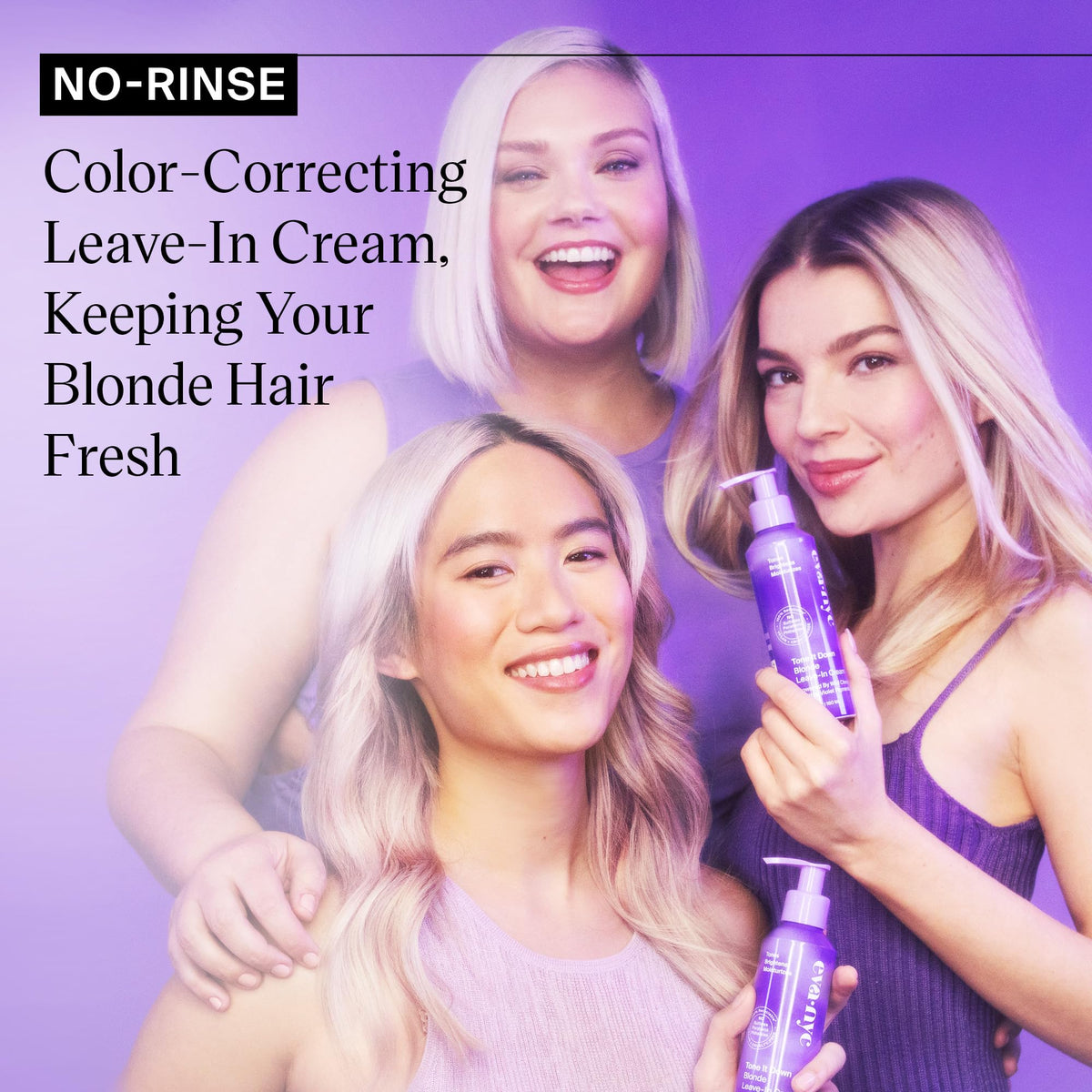 EVA·NYC on bathroom shelf with styling products for everyday routine