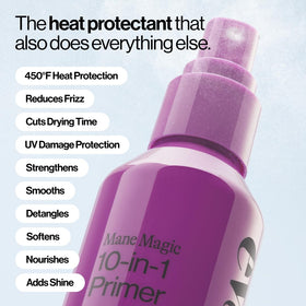 EVA·NYC spray being applied to damp hair for heat protection