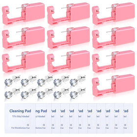 Evatage front view of boxed piercing kit showing contents and compact case benefit