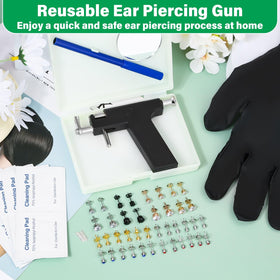 Evatage gun in use on mannequin ear demonstrating safe handling