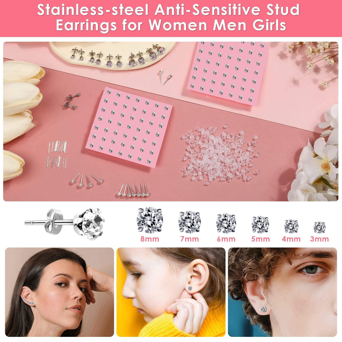Evatage in-use photo marking ear with mirror for precise placement and faster piercing