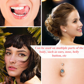 Evatage assorted studs by size and color to match any piercing style