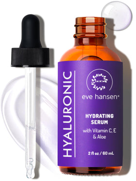 Eve Hansen front packaging showing serum bottle and branding for clear product ID
