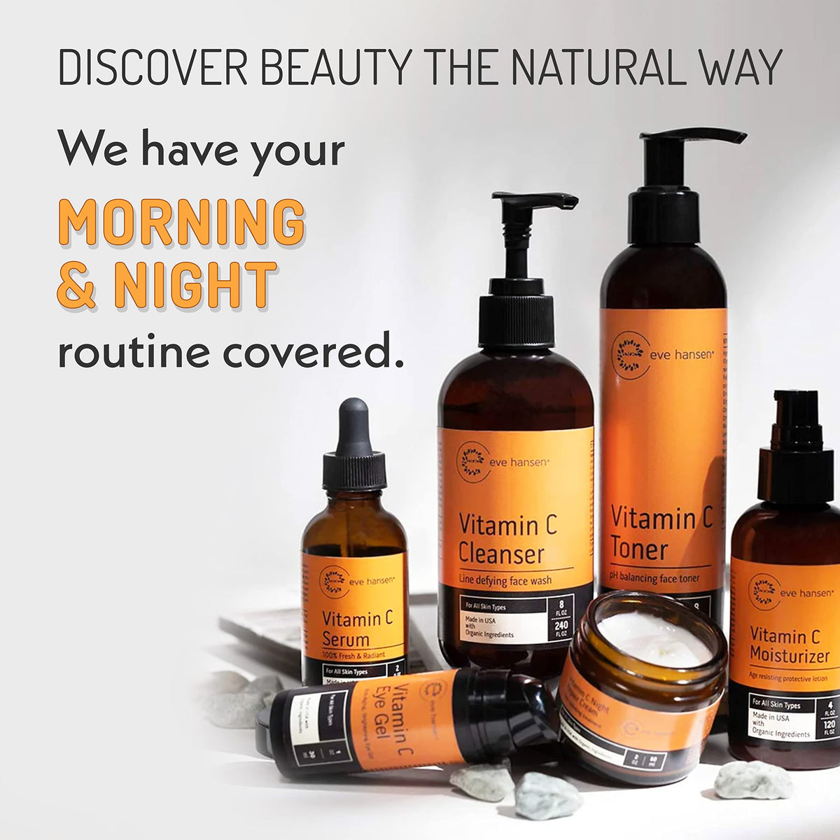 Eve Hansen moisturizer held in hand to show scale and travel-friendly size