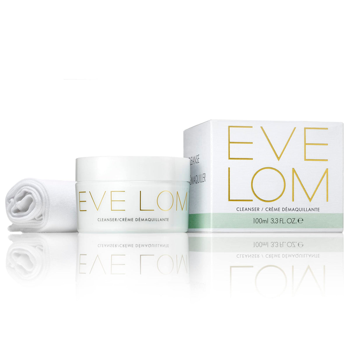 EVE LOM balm applied on hand showing smooth spreadability and hydration