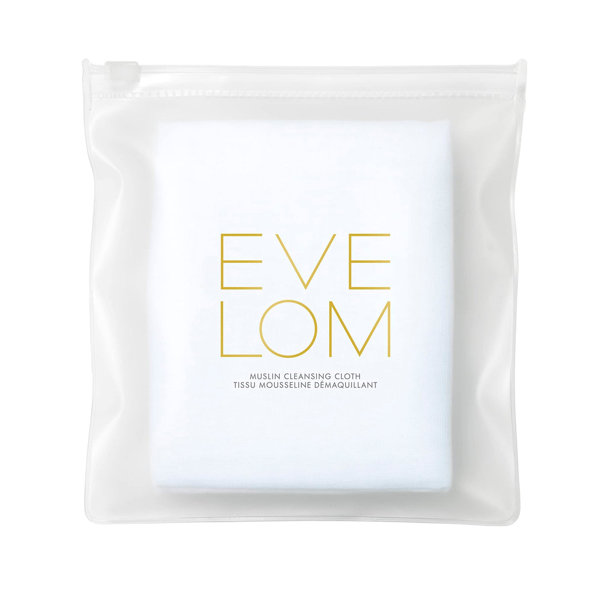 EVE LOM cloth folded showing soft cotton and neat edges for gentle cleansing