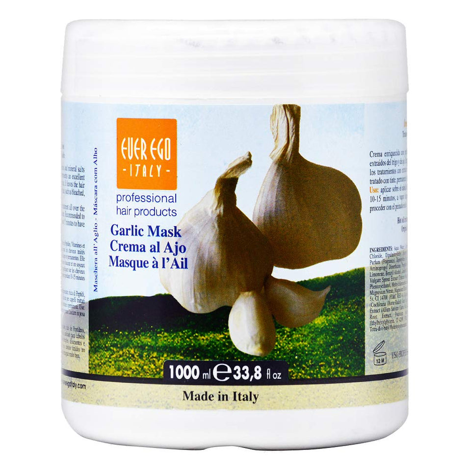Ever Ego Italy jar front view showing label and 1000ml size for salon-strength conditioning