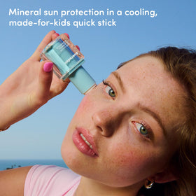 evereden application on child cheek illustrates easy mess-free use and targeted coverage benefit