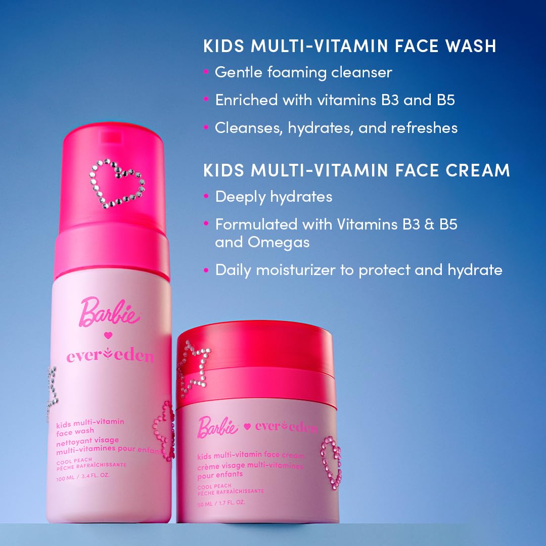 Evereden Barbie lightweight face cream tube on white, hydrating without heaviness benefit
