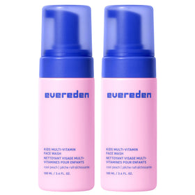 Evereden Cool Peach front label showing gentle kids cleanser benefits