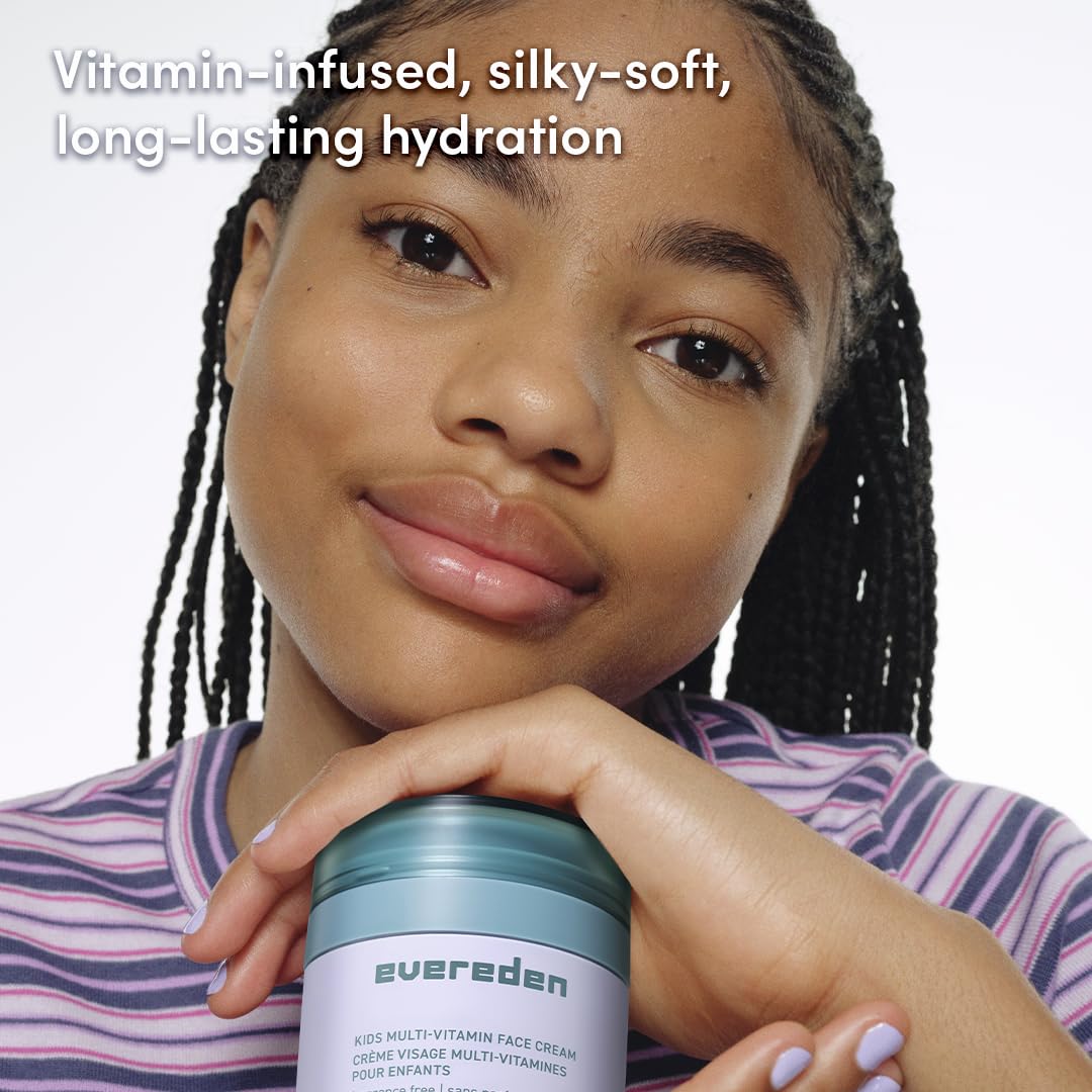 Evereden applying cream to child cheek to soothe and protect