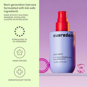 Evereden detangler curly hair before and after, improved definition and reduced frizz