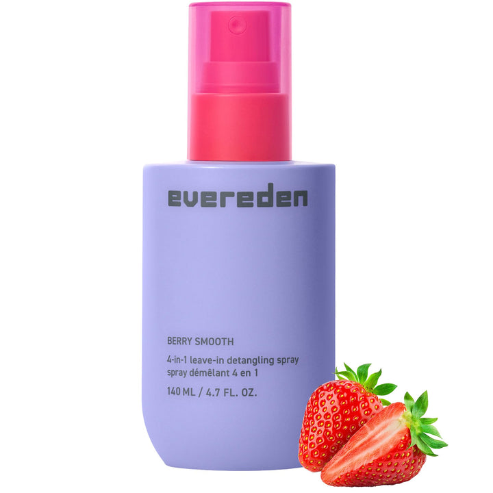 Evereden detangler front packaging showing bottle and branding, gentle and effective