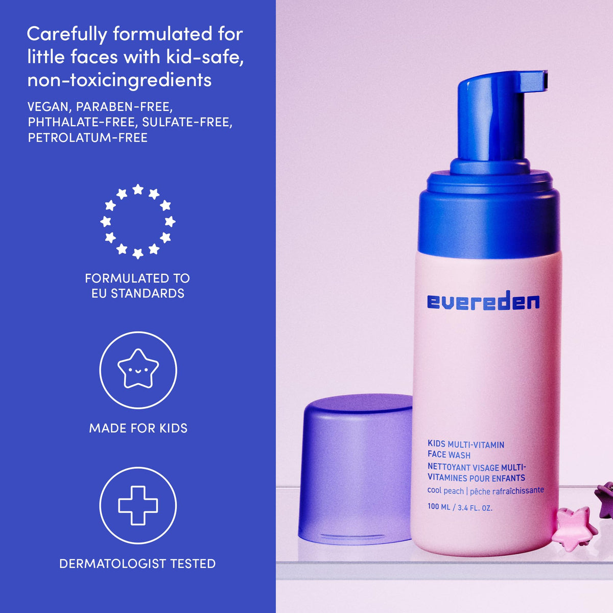 Evereden bottle next to fresh melon illustrating the melon juice scent benefit