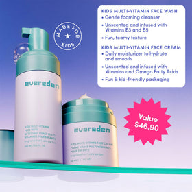 Evereden face wash pump close-up highlighting easy dispensing and kid-safe design