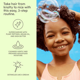 Family bathroom scene using Evereden products for stress-free kids haircare routines