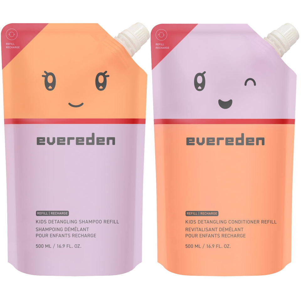 Evereden front packaging refill duo showing bottles and box, reassuring safe ingredients