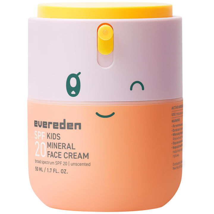 Evereden front packaging showing SPF 20 and kid-friendly design benefits