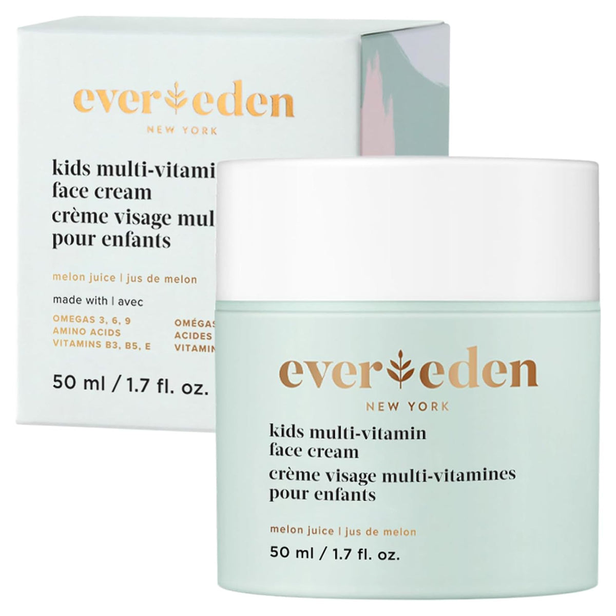 Evereden front packaging showing bottle and Melon Juice scent benefit hydration