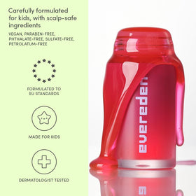 Evereden glitter heart keychain clipped to tube for secure storage and fun