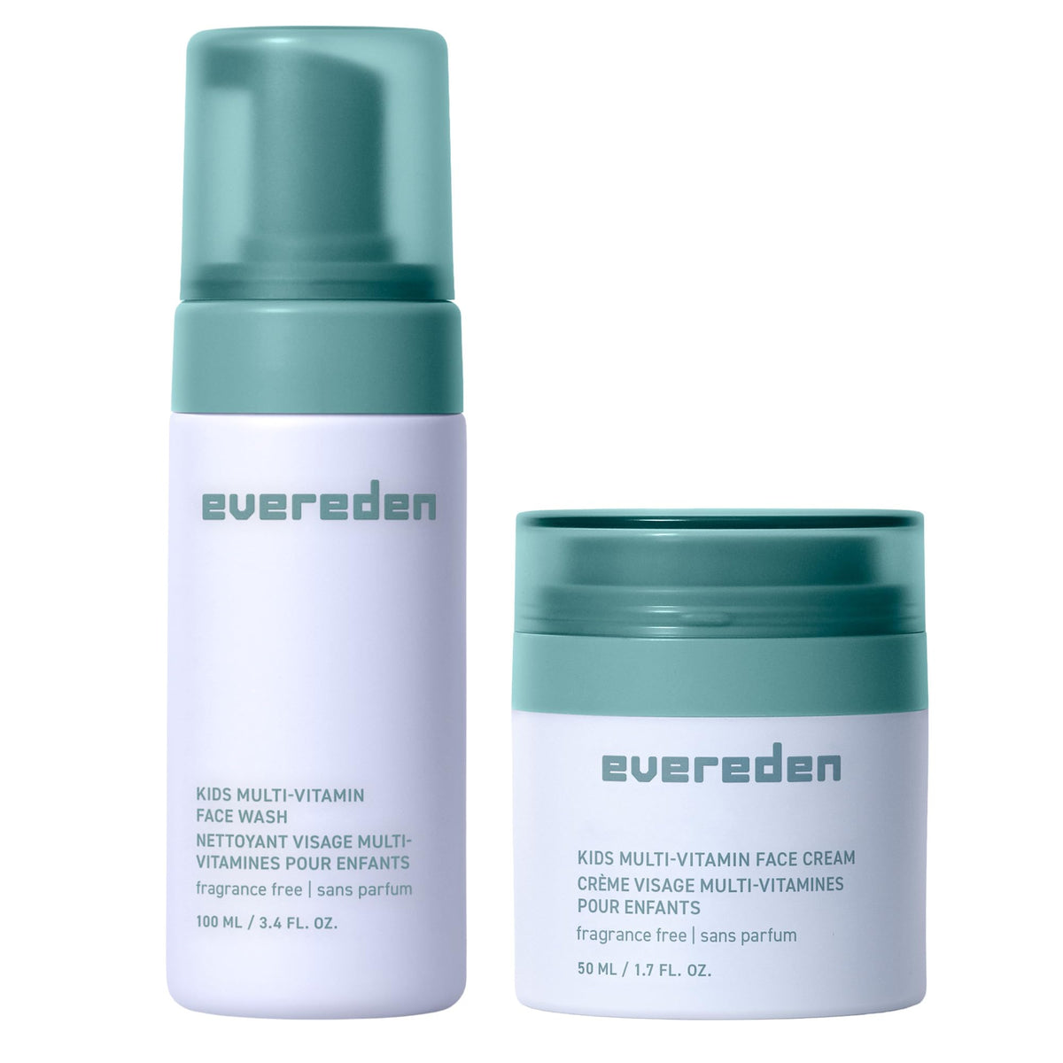 Evereden front packaging showing both unscented wash and cream for gentle daily care