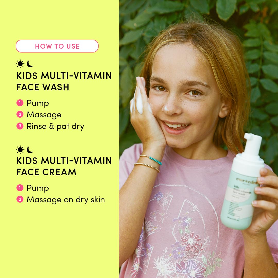 Evereden Happy Face Duo face wash pump detail showing ergonomic dispenser for quick use