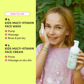 Evereden Happy Face Duo face wash pump detail showing ergonomic dispenser for quick use