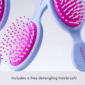 Child with smoother, shiny hair after using Evereden set showing improved manageability