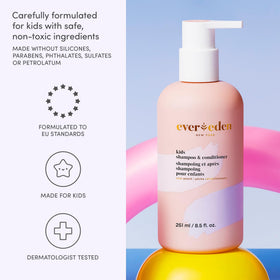 evereden ingredient label close-up listing dermatologist-tested clean ingredients