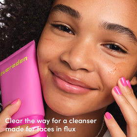 Evereden product on bathroom counter with toner and moisturizer showing routine