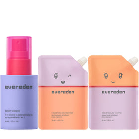 Evereden front packaging showing three travel bottles and kid-friendly design for easy packing