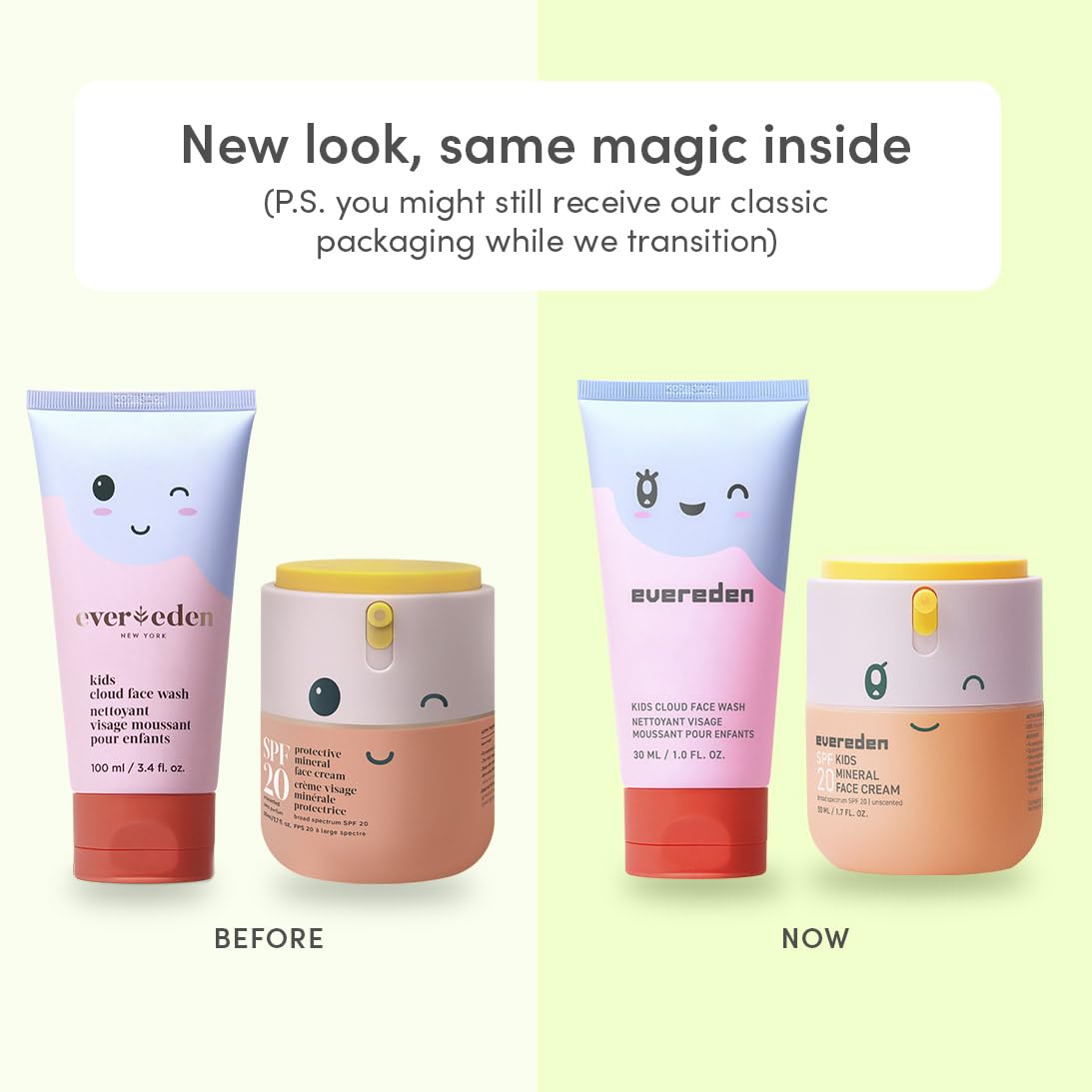 Evereden label ingredient list closeup highlighting zinc oxide and vitamin B5
