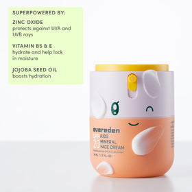 Evereden label ingredients detail confirming clean, fragrance-free formula