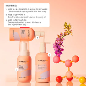 Evereden peach lifestyle shot conveying cool peach scent and fresh bath experience