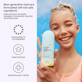 Evereden travel-size shampoo in a hand emphasizing portability and convenience
