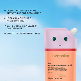 Evereden shampoo pouring from refill into bottle, demonstrating easy refill convenience
