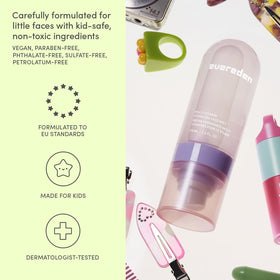 Evereden bottle in hand showing compact travel-friendly size