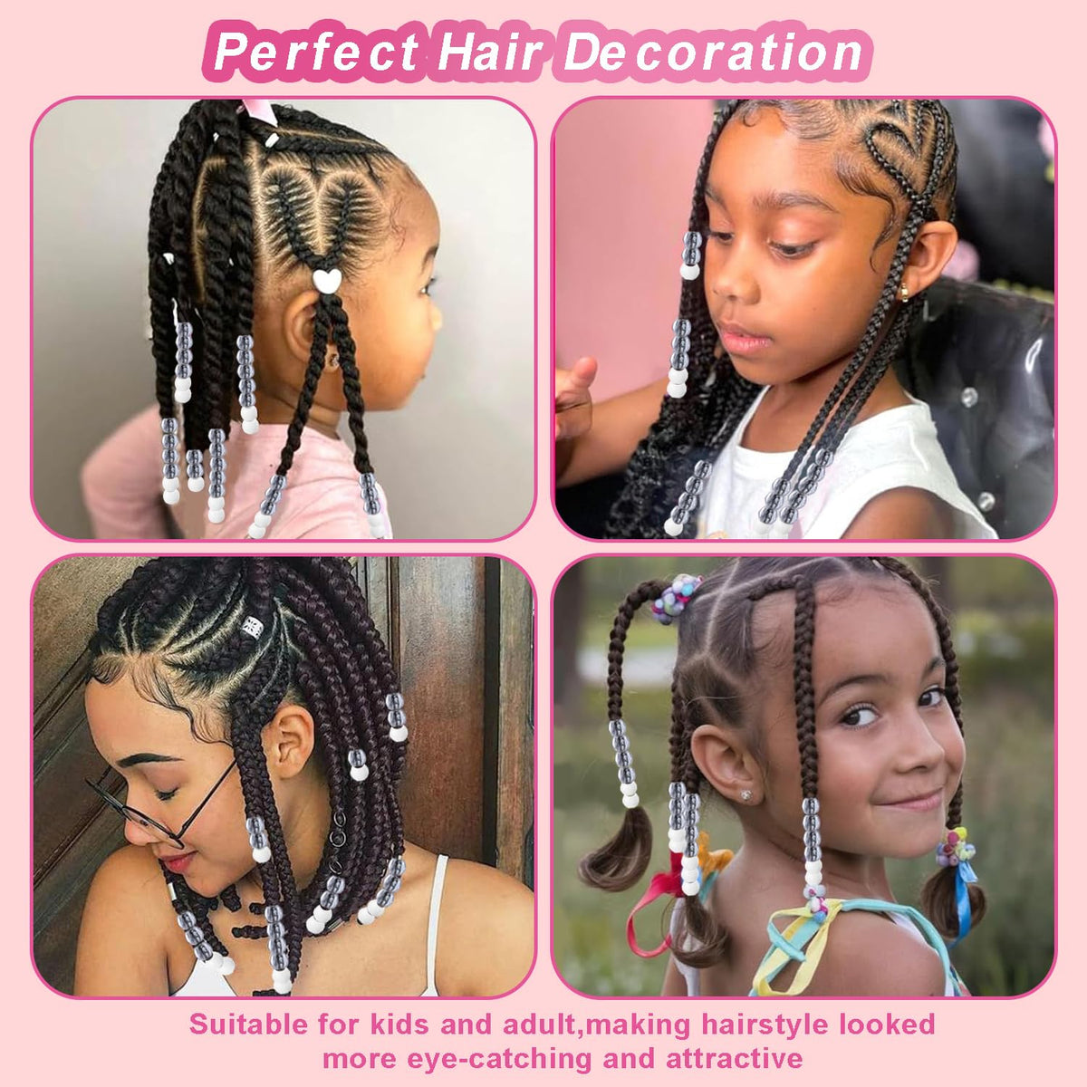 Everfunny elastic hair ties with beads illustrating secure hold