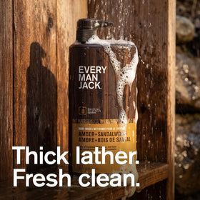 Every Man Jack pump close-up demonstrating easy dispensing and controlled use