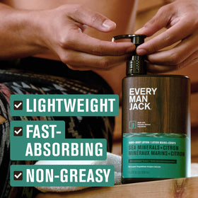 Every Man Jack on bathroom shelf lifestyle scene for daily grooming convenience