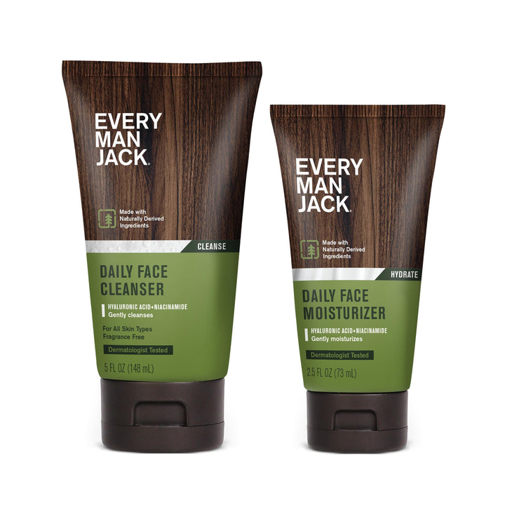Every Man Jack bundle front packaging showing both clean bottles and benefits