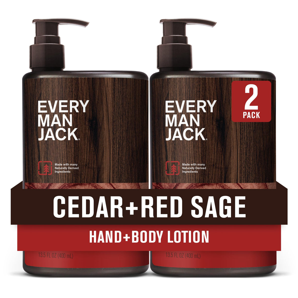 Every Man Jack front packaging showing cedar sage scent and benefit quick absorption