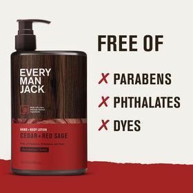 Every Man Jack lotion spread on forearm demonstrating fast absorption and hydration